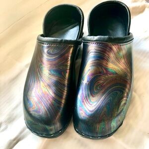 Iridescent Slip Resistant Nursing Clogs